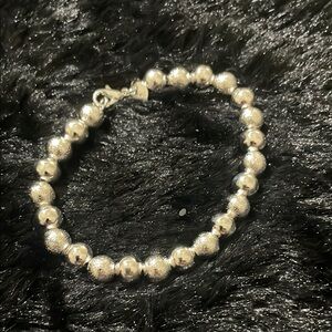 Elegant Silver Beaded Bracelet